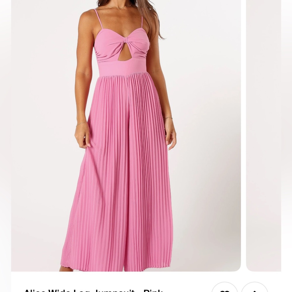 Petal & Pup Pink Pleated Jumpsuit Cocktail